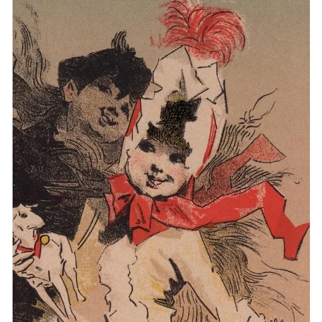 J. Chéret, Aux Buttes Chaumont from Les Maîtres de L'Affiche, 1898, Original Lithograph For Sale - Image 4 of 13