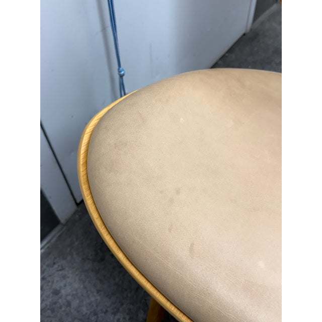 Mid-Century Modern Norr11 Elephant Vintage Leather Lounge Chair, Natural Oak For Sale - Image 3 of 12
