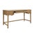Worlds Away Matthew Izzo Home Zoey One Drawer Rattan Desk With Glass Top For Sale - Image 4 of 8