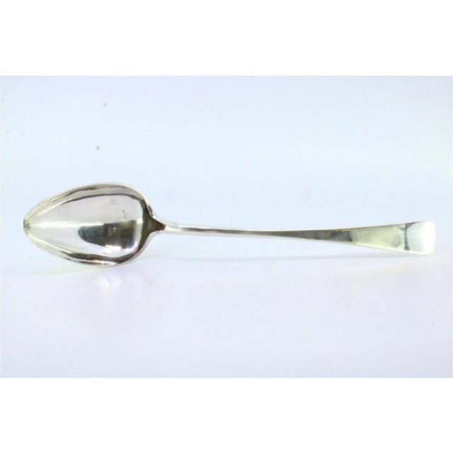 Plain Silver Rice and Serving Spoon with Handle, in Very Good conditions. Designed before 1890 This piece has an...