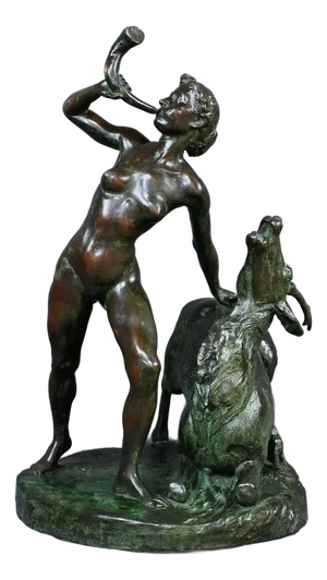 J. Geleyn, Diana the Huntress, Early 20th Century, Large Bronze
