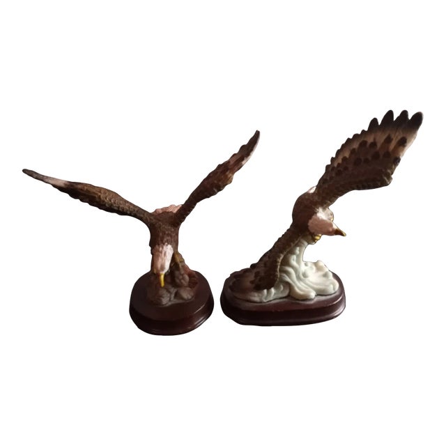 American Bald Eagle Resin Sculptures - Set of 2 For Sale