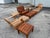 Sienna 1990s Vintage Brown Jordan "Mission Teak" Deep Seating Patio Set With Blue Cushions - 10 Pieces For Sale - Image 8 of 11