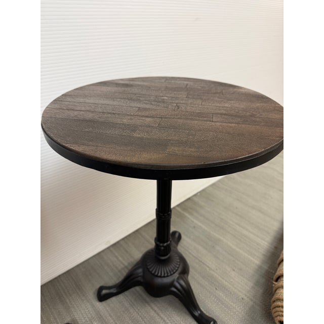 Pottery Barn Rae Wood Accent Table For Sale - Image 10 of 12