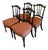 Antique Victorian Ebonised & Gilt Dining Chairs, 1880, Set of 4 For Sale