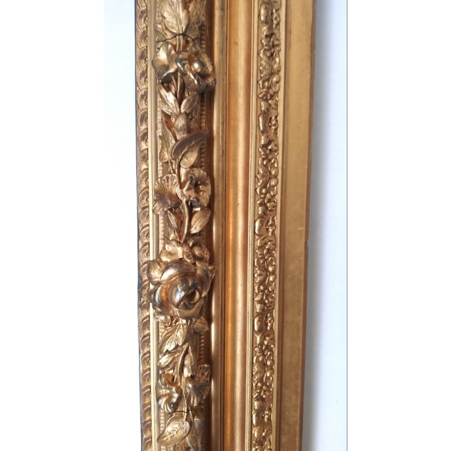 Traditional Magnificent Gilt Edwardian Picture Frame Rose Blossom Ornament 28" X 34" For Sale - Image 3 of 3