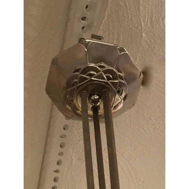 1940s 1940s French Art Deco Geometric Chandelier For Sale - Image 5 of 6