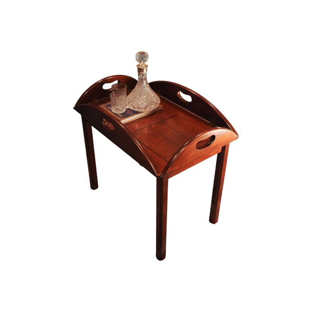 Victorian Military Campaign Mahogany and Brass Butlers Tray Table, Set of 2 For Sale - Image 14 of 14