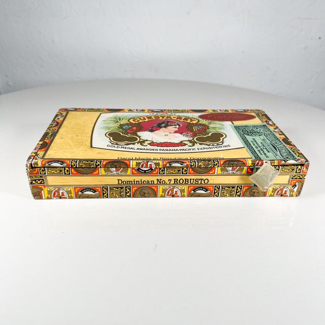 Vintage Cuesta -Rey 10 Cigar Box Dominican No 7 Robusto Centennial For Sale - Image 4 of 13