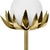 Worlds Away Matthew Izzo Home Moxie Glass Globe Brass Palm Leaf Table Lamp For Sale - Image 4 of 6