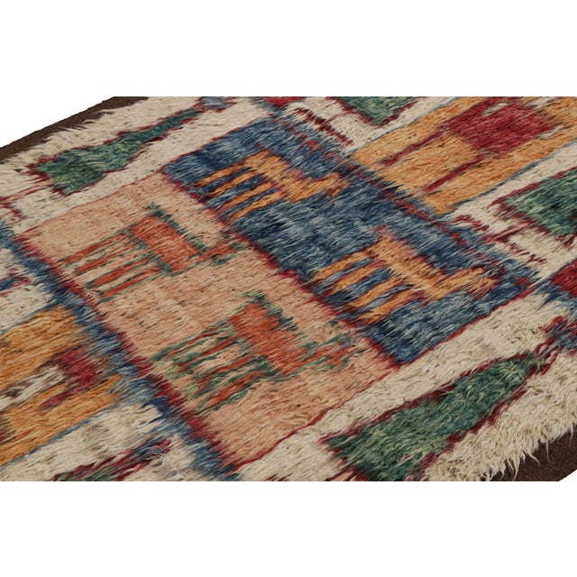 Late 20th Century Rug & Kilim’s Moroccan Style Shag Rug With Colorful Geometric Pictorials For Sale - Image 5 of 7