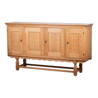Vintage Oak Sideboard by Henning Kjærnulf for EG Møbler, Denmark, 1960s For Sale
