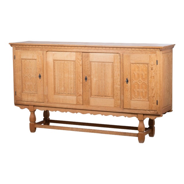 Vintage Oak Sideboard by Henning Kjærnulf for EG Møbler, Denmark, 1960s For Sale