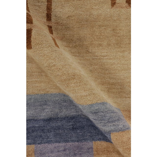 Textile Contemporary Art Deco Geometric Wool Rug by Rug & Kilim, India For Sale - Image 7 of 11