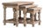 19th Century France Antique White Wood Nesting Table For Sale