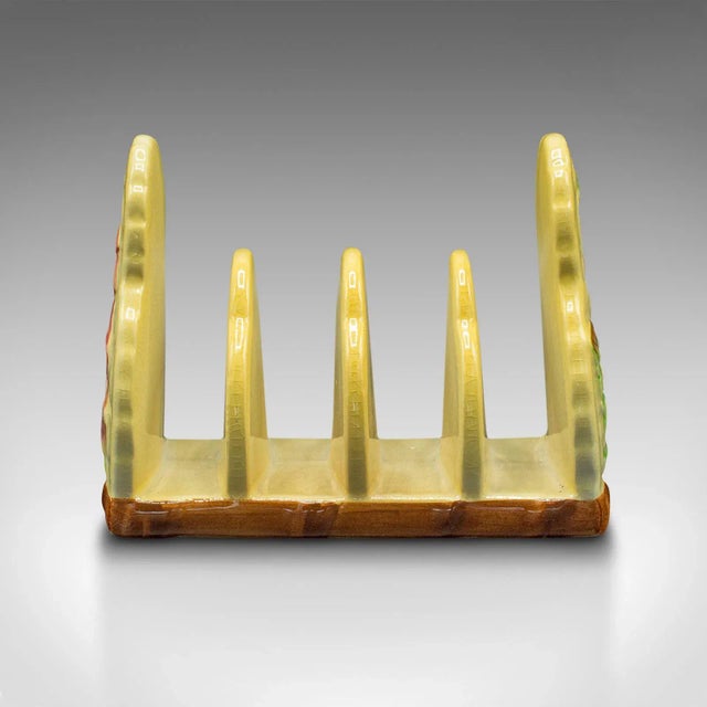 1940s Vintage English Ceramic Decorative Toast Rack For Sale - Image 6 of 9