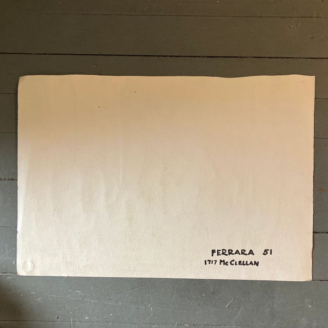 1950s 1950’s Original Still Life Watercolor Painting Signed Ferrara For Sale - Image 5 of 6