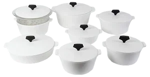Vintage Ceramic Fire Resistant Pans from Pyroflam de Luxe, Set of 8