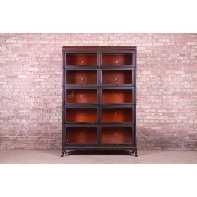 Antique Five Stack Double Barrister Bookcase by Macey, Circa 1920s