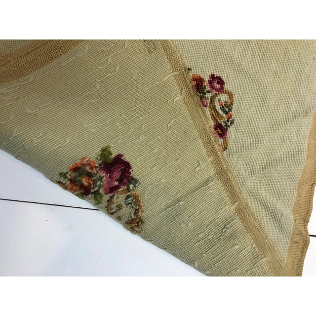 Victorian Style Floral Handmade Seat Cover For Sale - Image 4 of 5