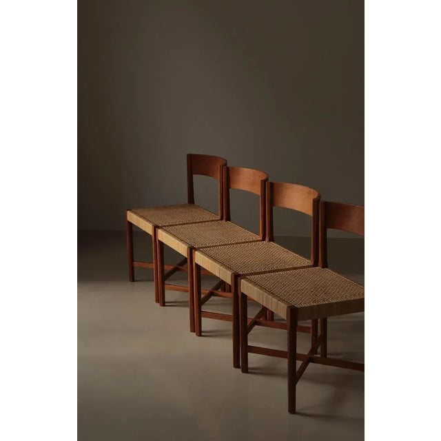 Wood Danish Modern Dining Chairs in Oak & Rattan Cane attributed to Ilse & Ove Six for Uldum Møbelfabrik, 1960s, Set of 4 For Sale - Image 7 of 18