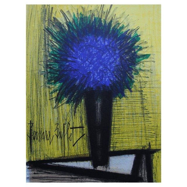 Bernard Buffet, The Purple Bouquet, Original Lithograph, 1967, Mourlot For Sale