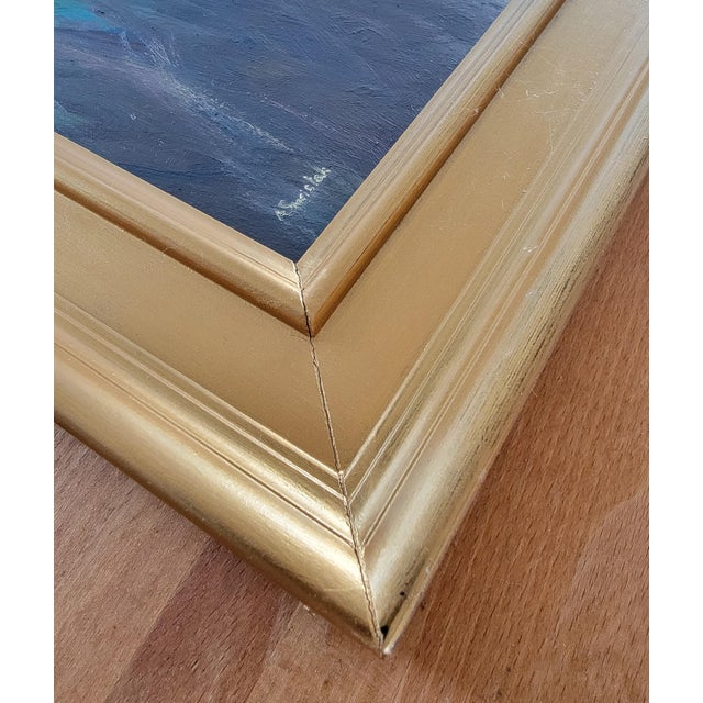 Blue Tenderness Figurative Landscape Contemporary Oil Painting by Alexandra Swistak For Sale - Image 8 of 14