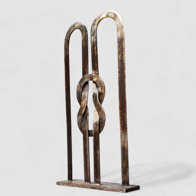 Silver After Tajiri, Mid-Century Knot Sculpture, 1950s-1960s, Metal For Sale - Image 8 of 8