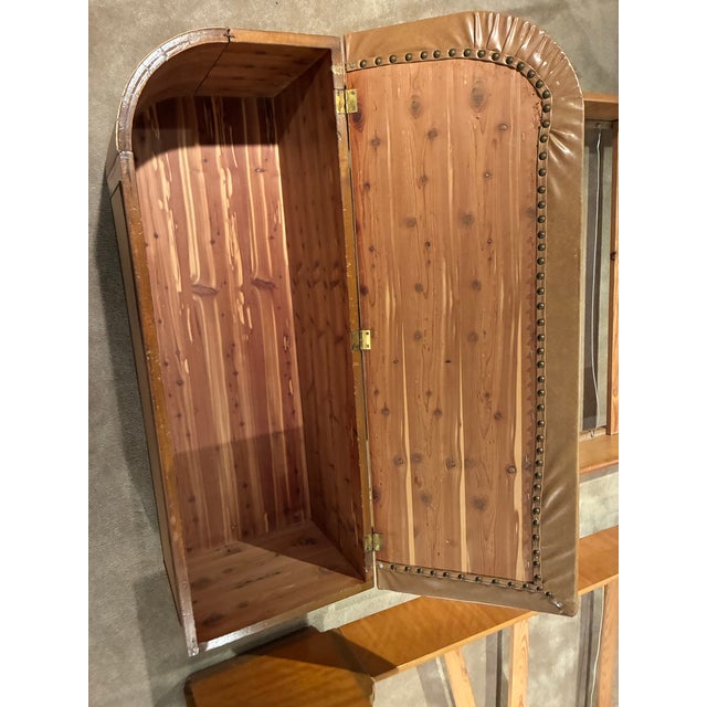 1930s Art Deco Twin Bed Pair Unit With Attached Cedar Chests For Sale - Image 12 of 12