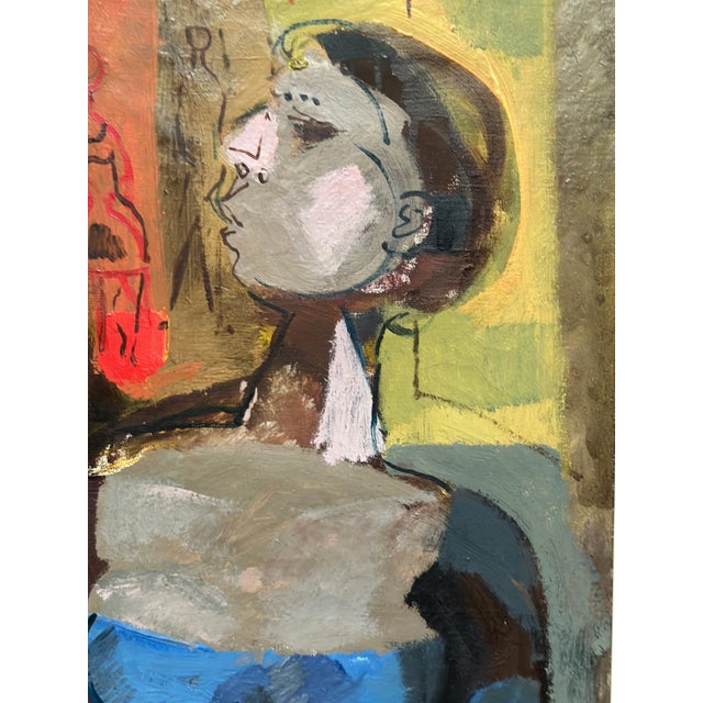 Bertil Wahlberg, Fishmonger, 1960s, Oil Painting on Canvas, Framed For Sale - Image 10 of 16