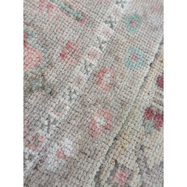 Salmon Pasargad DC Vintage Decorative Turkish Oushak Rug For Sale - Image 8 of 15