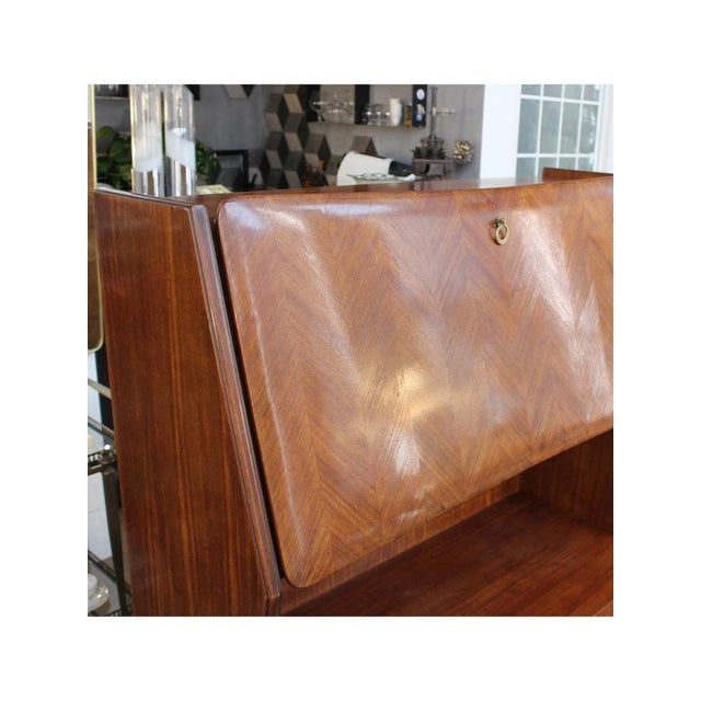 Wood Drop-Down Bar Cabinet, Italy, 1950s For Sale - Image 7 of 10