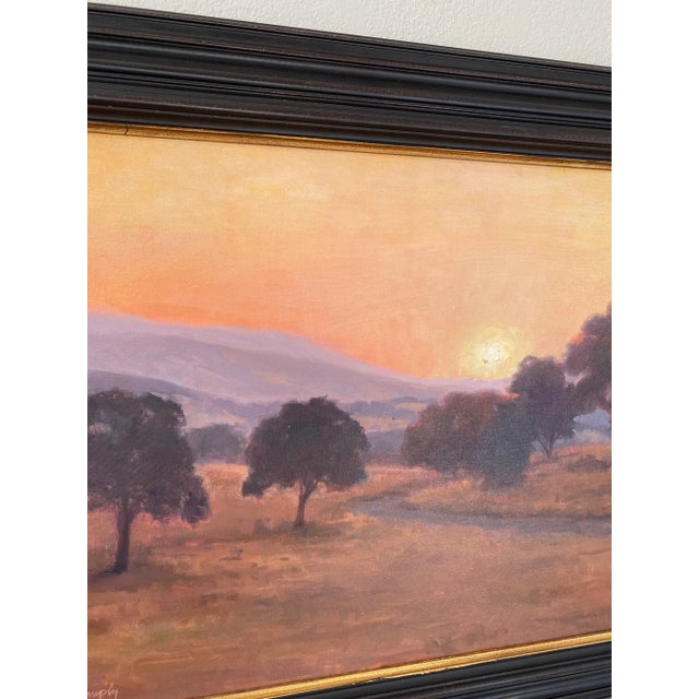 Very Large Plein Air Landscape Oil Painting by Kathleen Dunphy, Framed For Sale - Image 12 of 13