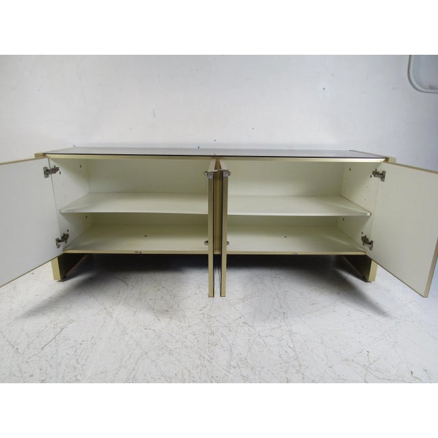 1980s Mid-Century Modern Mirrored Credenza For Sale - Image 9 of 12
