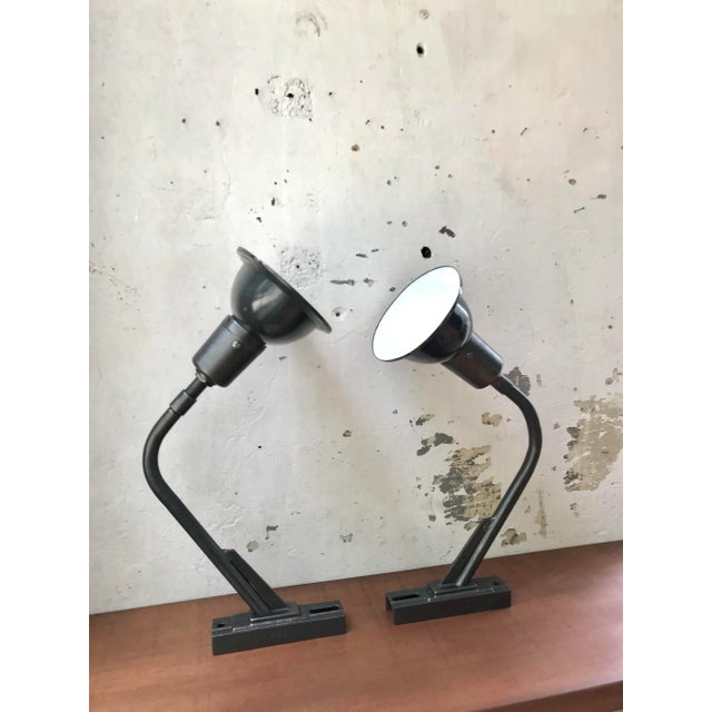 French Enameled Metal Lamps, 1940s, Set of 2 For Sale - Image 15 of 15