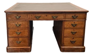 19th Century English Mahogany Partners Desk