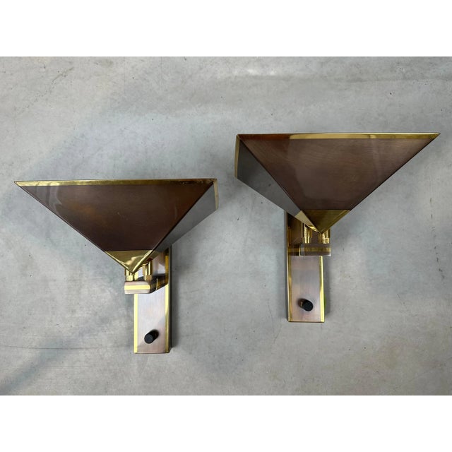 Vintage Wall Lamps in Bronze, Set of 2 For Sale - Image 11 of 11