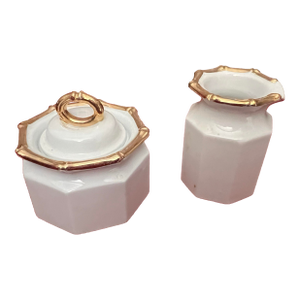 Mid Century Bamboo Dior by George's Briard Creamer & Sugar Set