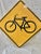 Vintage Reflective Bicycle Road Sign For Sale - Image 4 of 12