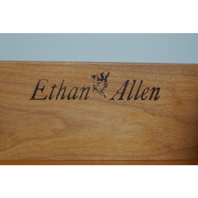 Ethan Allen Cherry Triple Dresser W. Dual Mirrors For Sale - Image 18 of 18