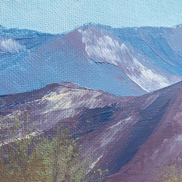 Mid-Century Modern Impasto Desert Landscape Oil Painting Framed - California Western Art For Sale - Image 6 of 12