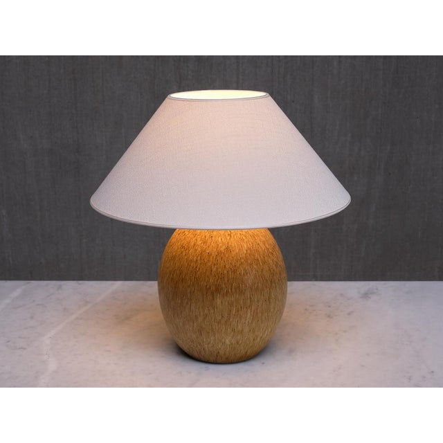 Mid-Century Modern Large Speckled Ceramic Table Lamp by Bruno Karlsson for Ego Stengods, Sweden, 1960s For Sale - Image 3 of 12
