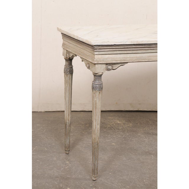 Italian 18th C. Italian Console W/Faux Marble Top For Sale - Image 3 of 12