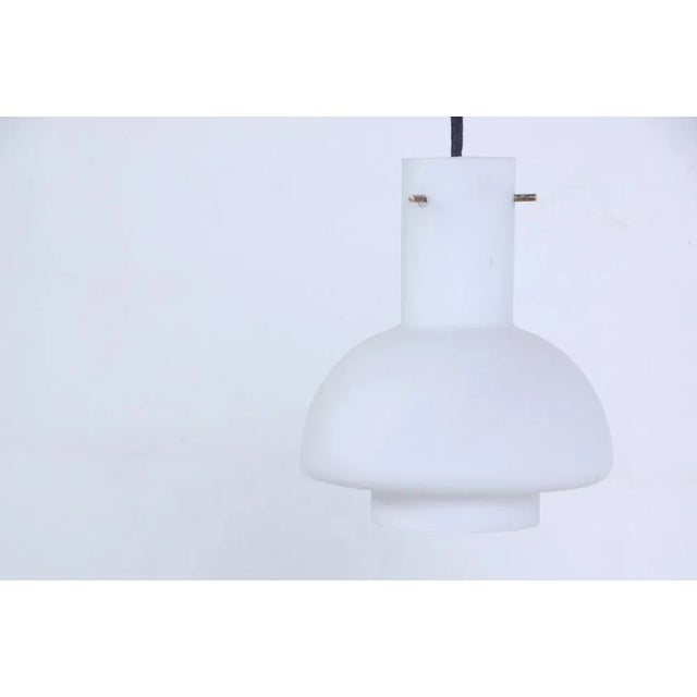 1950s Vintage Opaline Glass Pendant Light, 1950s For Sale - Image 5 of 8