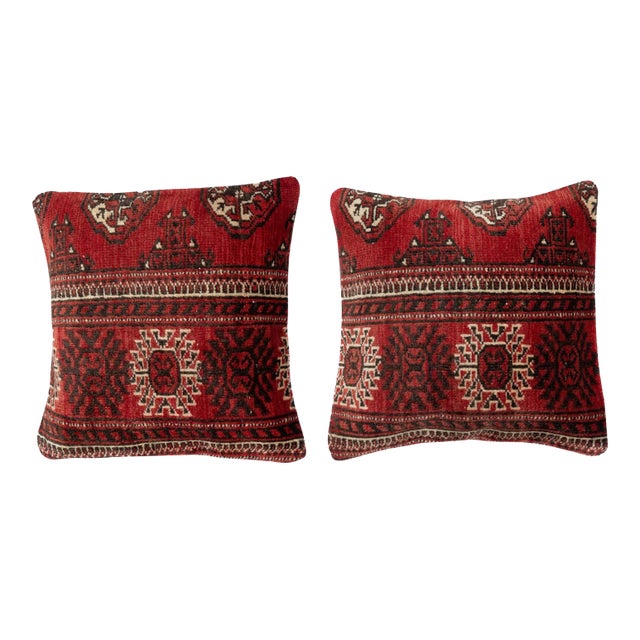 20"x20" SET OF 2 - Traditional Wool Cushion Covers. Vintage Throw Pillows For Sale