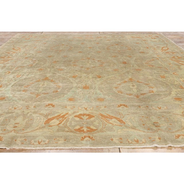 Taupe Vintage Modern Turkish Oushak Rug - 09'11 X 13'02 For Sale - Image 8 of 10