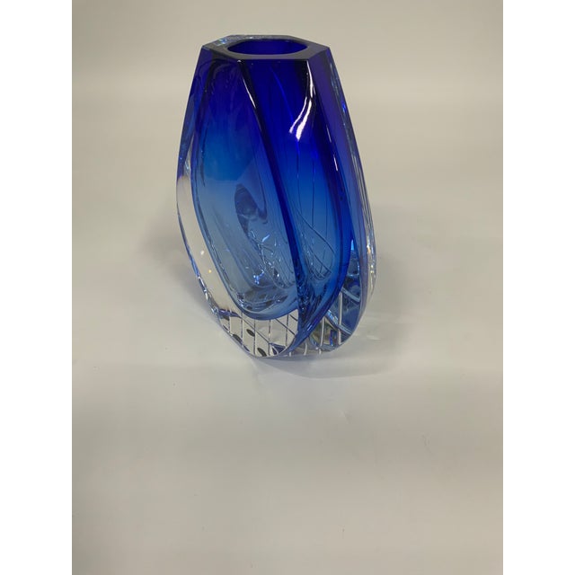 Vintage Baccarat Cobalt Blue Neptune Vase Chairish
