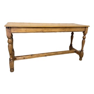 19th Century English Pine Console Table For Sale