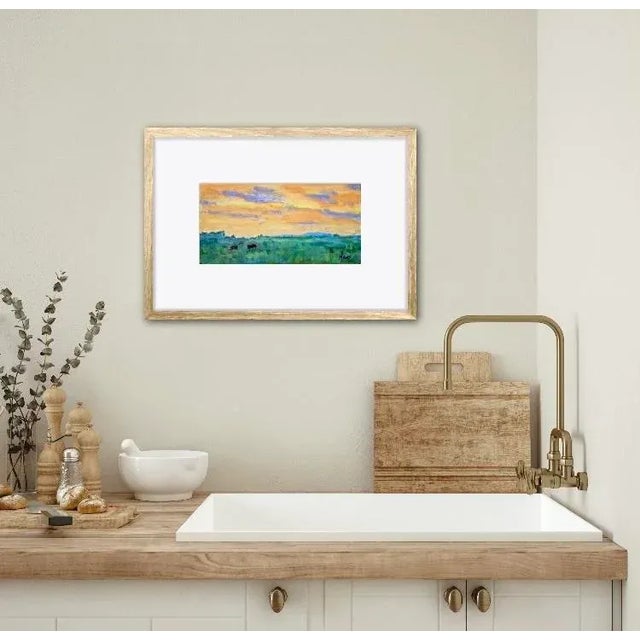 Abstract Mount Diablo Sunset, Contemporary Landscape Oil Painting For Sale - Image 3 of 12