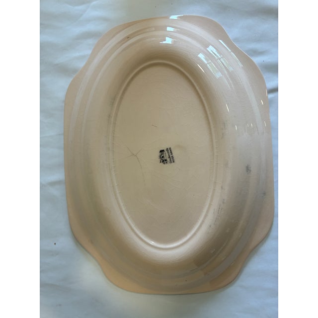 Vintage Steubenville Rose Dawn Pink Floral Rectangular Platter For Sale - Image 15 of 15